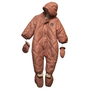 Pink Quilted Kids Footie